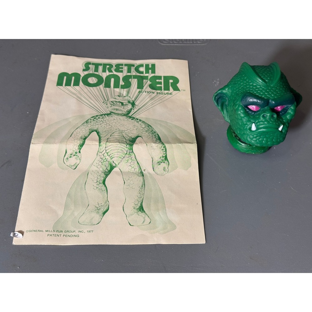 Vintage 1977 Kenner Stretch Monster Head and Original Instruction Manual 71120